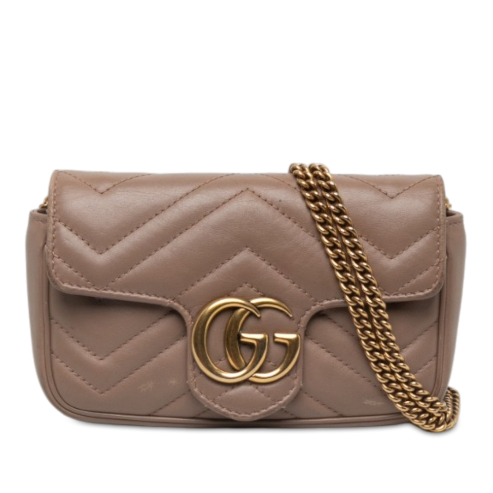 Pre-Loved Gucci Mini GG Marmont Matelasse Leather Flap Crossbody